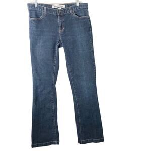 Gap Women's Dark Wash Mid-Rise Long and Lean Boot-Cut Jeans Size 10 Long